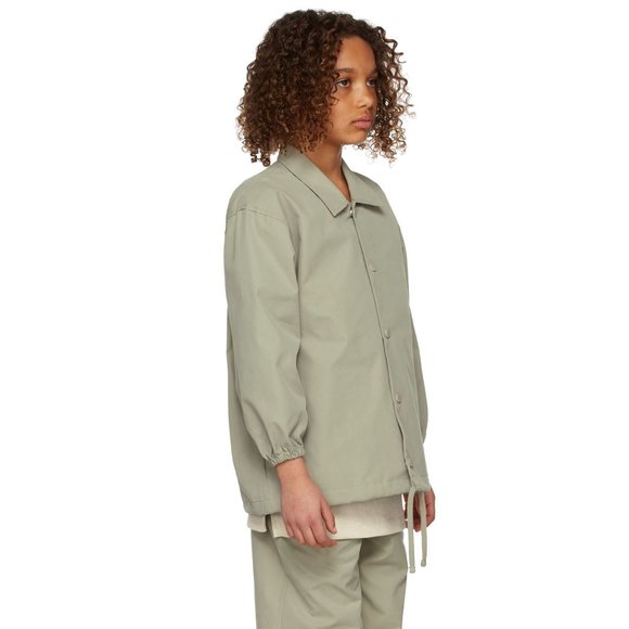 NWT ESSENTIALS GREEN COACHES JACKET - Picture 3 of 4